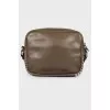 Graphite bag with silver hardware