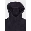 Knitted cape with hood