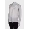 White pleated top