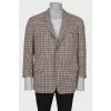 Men's jacket with houndstooth print