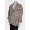 Men's jacket with houndstooth print