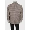 Men's jacket with houndstooth print