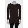 Jumper with leopard print