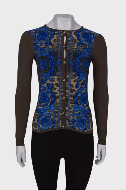 Wool and silk cardigan