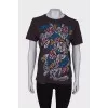 Gray printed T-shirt