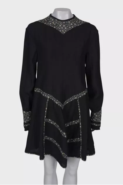Linen black dress