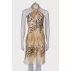 Silk dress in leopard print