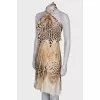 Silk dress in leopard print