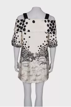 Атласна сукня в принт