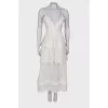 Dress with ruffles and lace