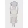 Dress with ruffles and lace