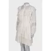 Lace white dress with ruffles