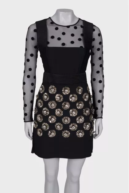 Black dress with decor