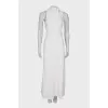 White dress drawstring closure