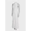 White dress drawstring closure