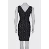 Dress with embroidered pattern with tag