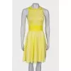 Yellow dress in abstract print