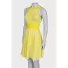 Yellow dress in abstract print