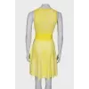 Yellow dress in abstract print