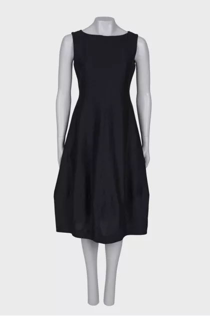 Black midi dress