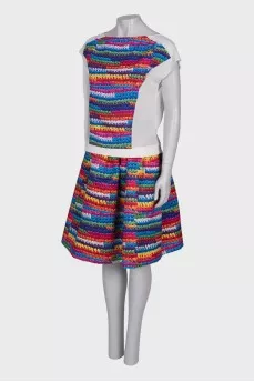 Silk suit in print