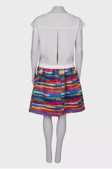 Silk suit in print