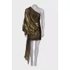 Metallic silk dress
