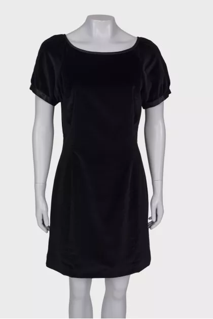 Velor dress with lace