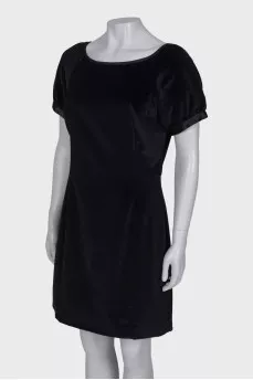 Velor dress with lace