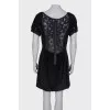 Velor dress with lace