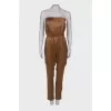 Light brown silk jumpsuit