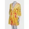 Yellow print dress