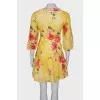 Yellow print dress