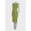 Green wool dress