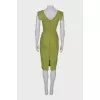 Green wool dress
