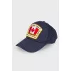 Men's dark blue cap with a patch