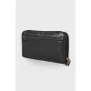 Embossed leather wallet
