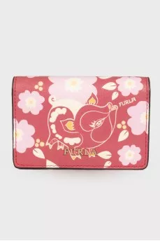 Printed leather wallet