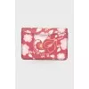 Printed leather wallet