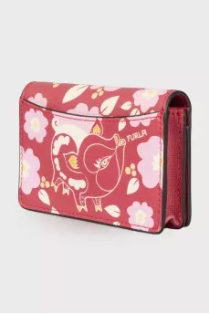Printed leather wallet