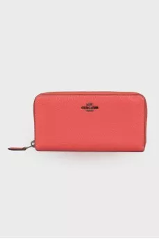 Red embossed wallet