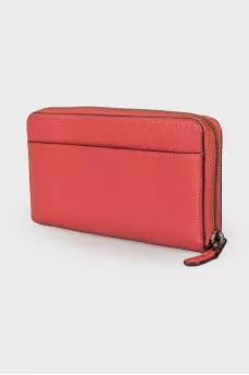 Red embossed wallet