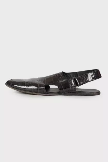 Men's leather mules
