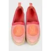 Textile espadrilles with brand logo