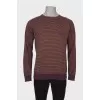 Men's purple striped long sleeve shirt