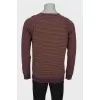 Men's purple striped long sleeve shirt