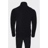 Men's wool sweater with a zip