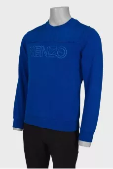 Men's blue jumper with logo