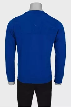 Men's blue jumper with logo