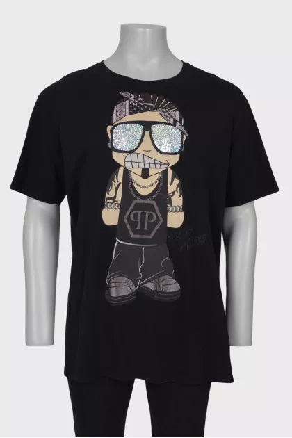 Men's long printed t-shirt